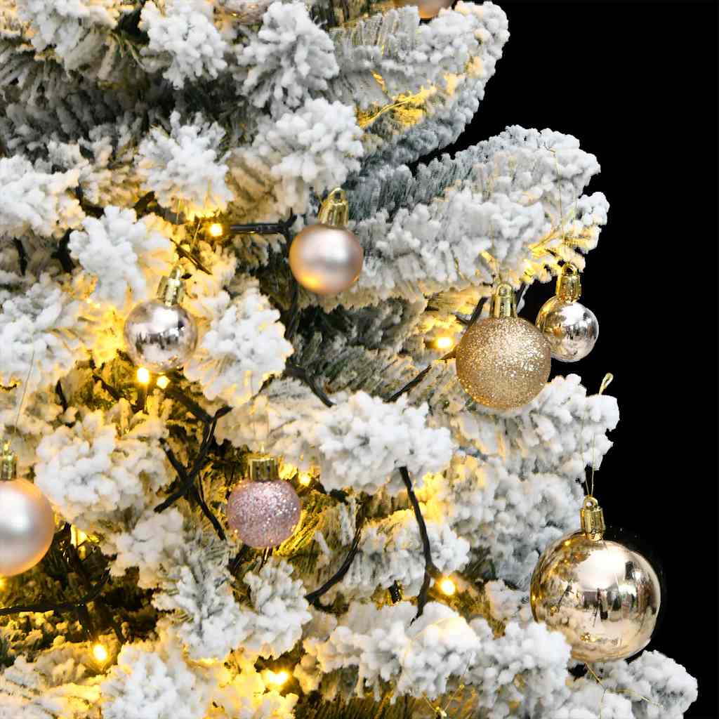 Umjetno božićno drvce 150 LED sa šarkama i kuglicama 120 cm