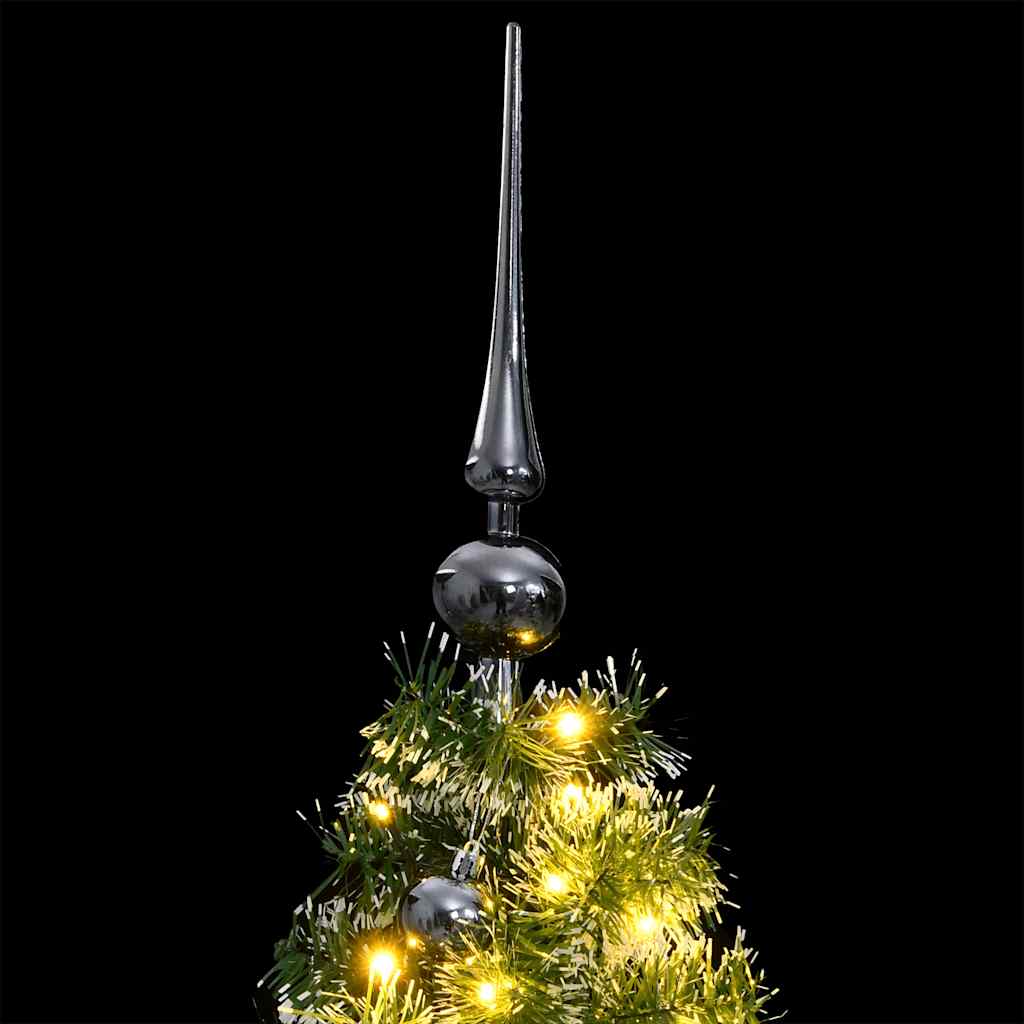 Umjetno božićno drvce 150 LED s kuglicama i snijegom 150 cm