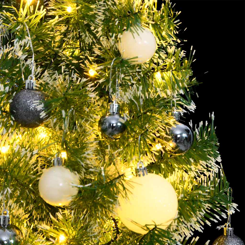 Umjetno božićno drvce 150 LED s kuglicama i snijegom 150 cm