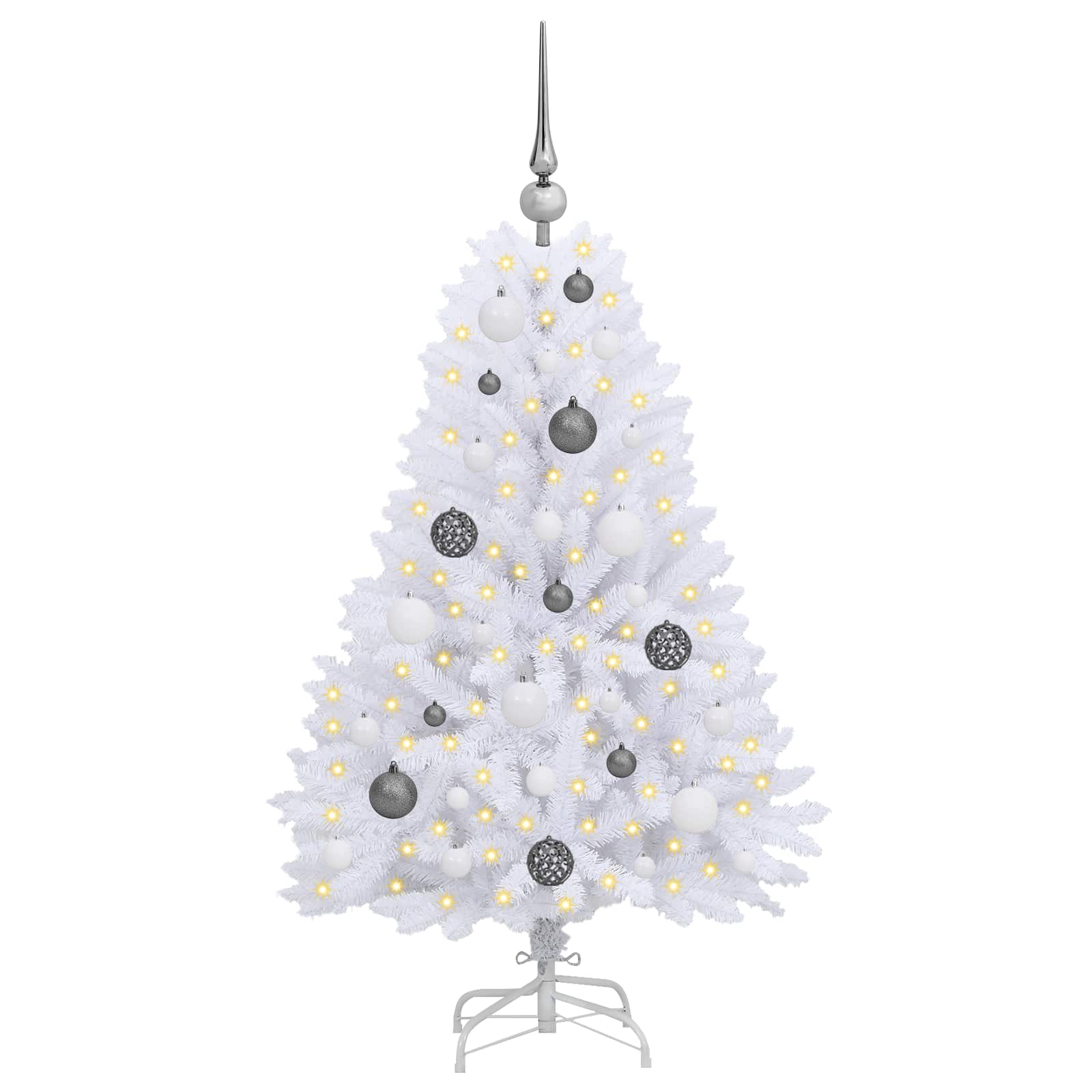 Umjetno božićno drvce Bijelo 68 x 68 x 120 cm PVC i metal