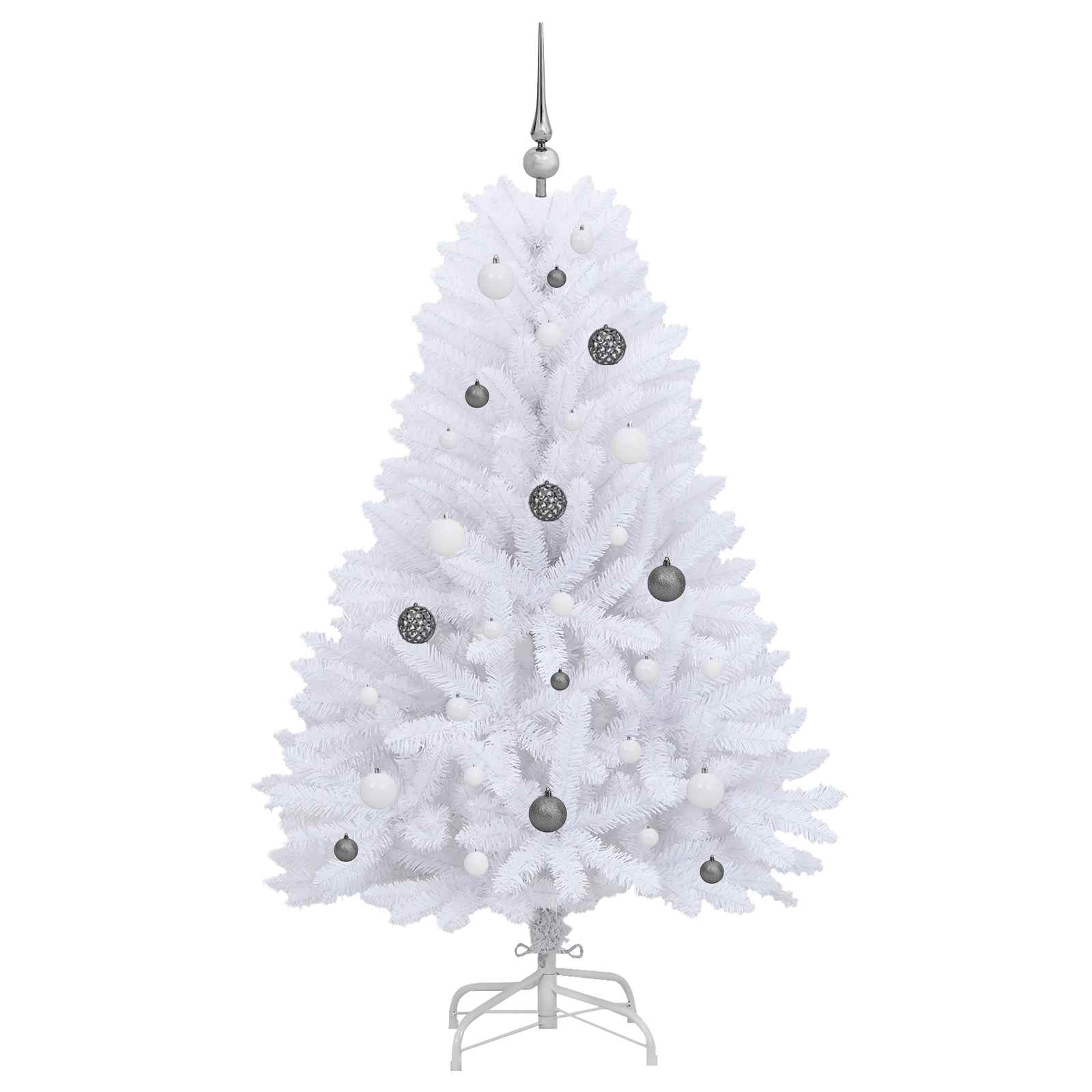 Umjetno božićno drvce Bijelo 80 x 80 x 150 cm PVC i metal