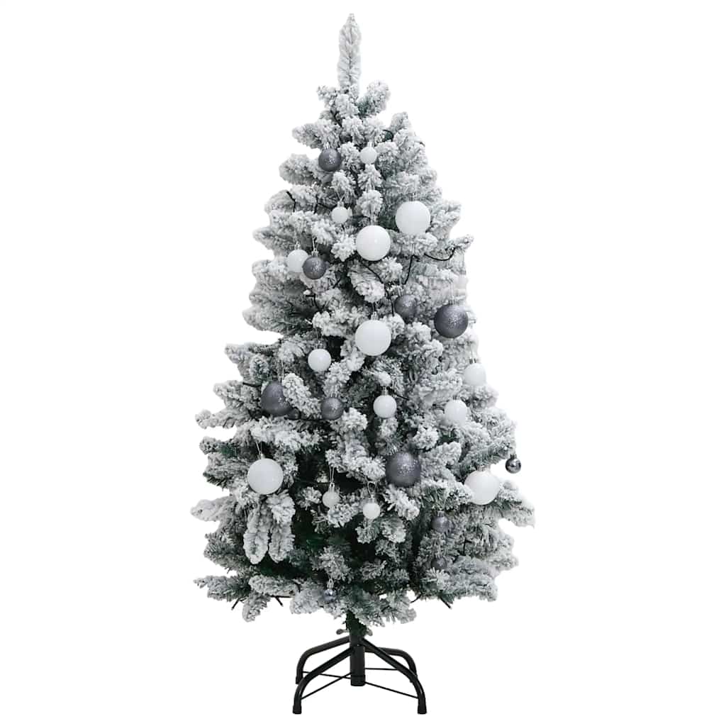 Umjetno božićno drvce 150 LED sa šarkama i kuglicama 120 cm