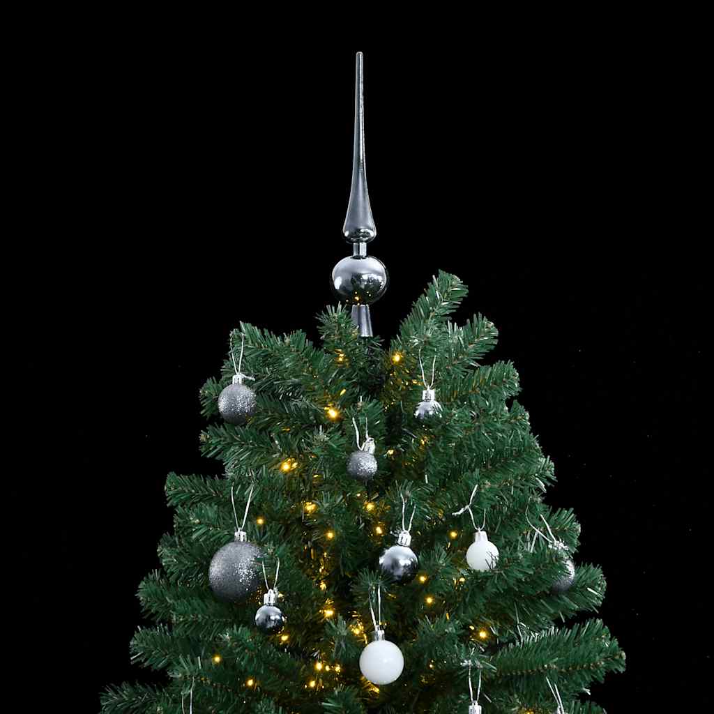 Umjetno božićno drvce 300 LED sa šarkama i kuglicama 210 cm