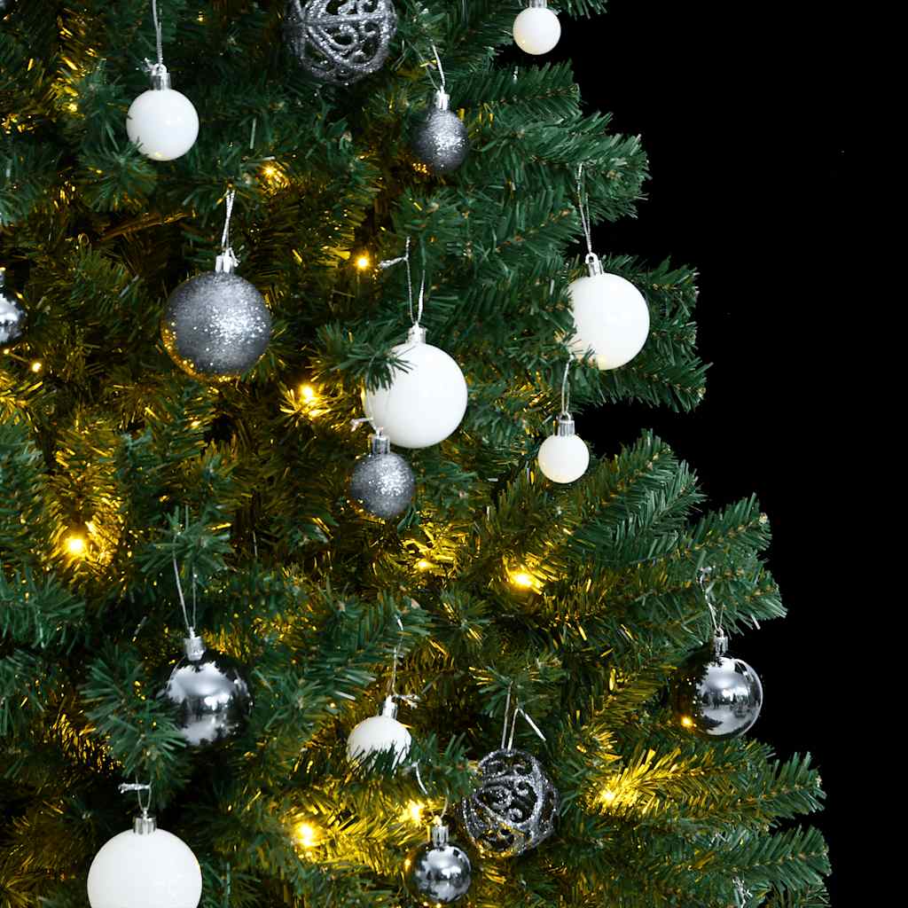 Umjetno božićno drvce 300 LED sa šarkama i kuglicama 210 cm