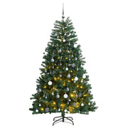 Umjetno božićno drvce 300 LED sa šarkama i kuglicama 240 cm