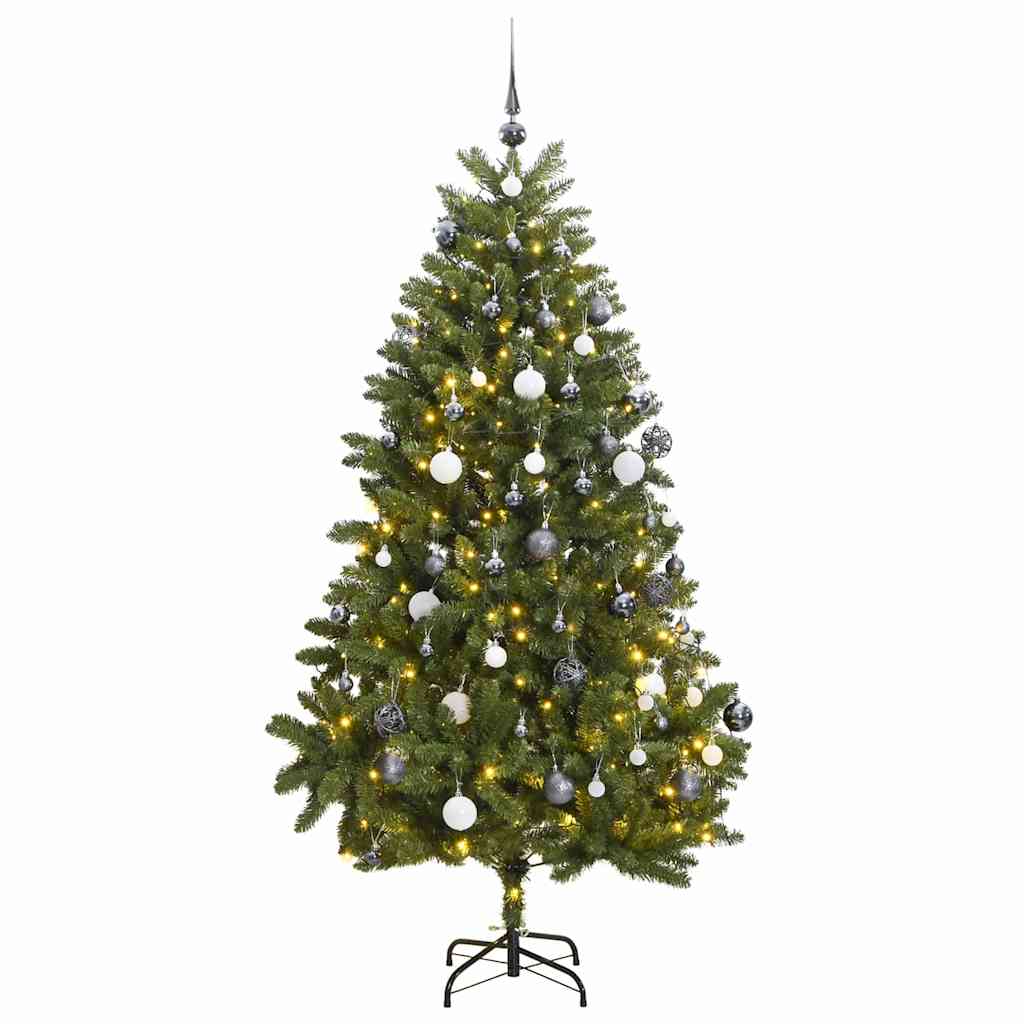 Umjetno božićno drvce 300 LED sa šarkama i kuglicama 300 cm