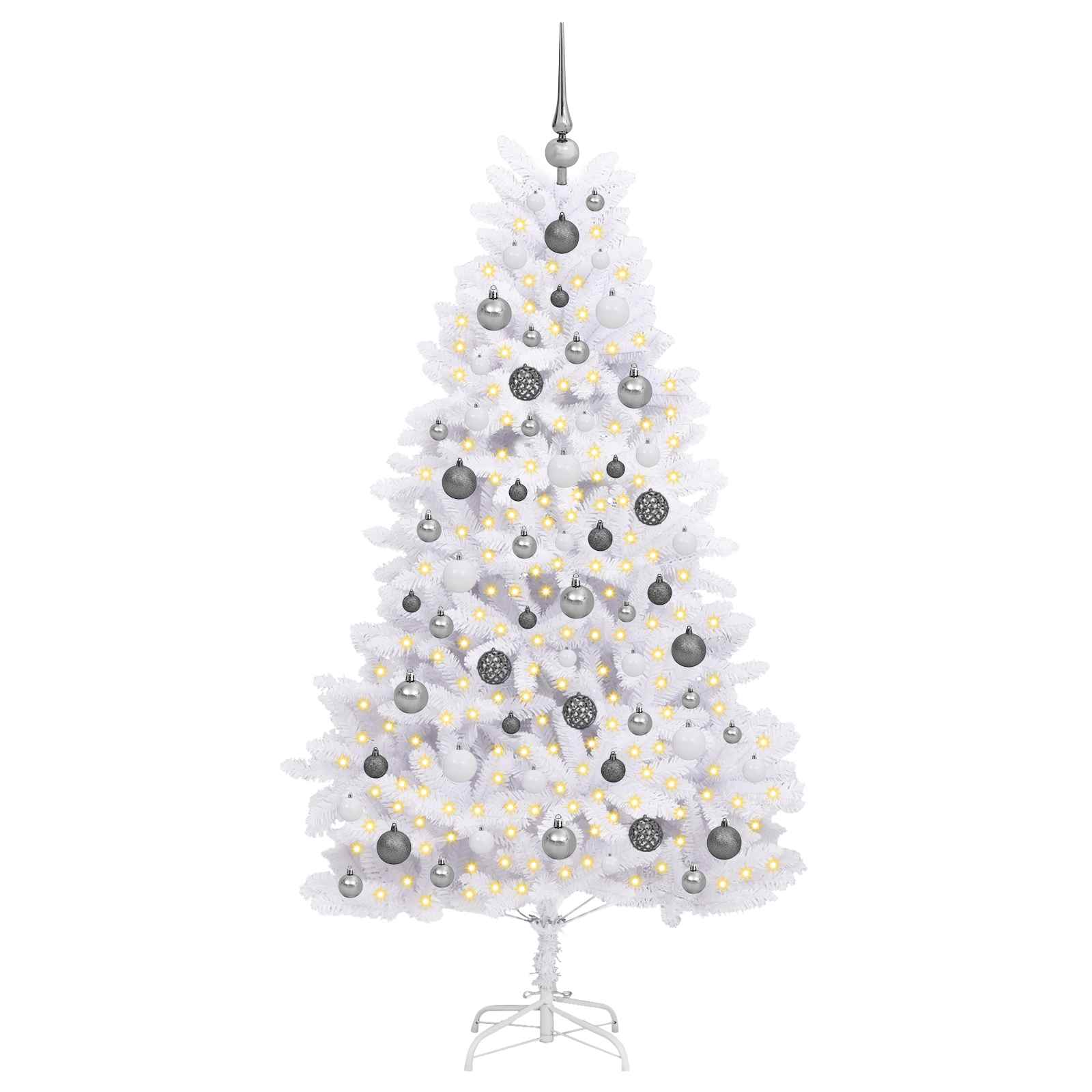 Umjetno božićno drvce Bijelo 90 x 90 x 180 cm PVC i metal