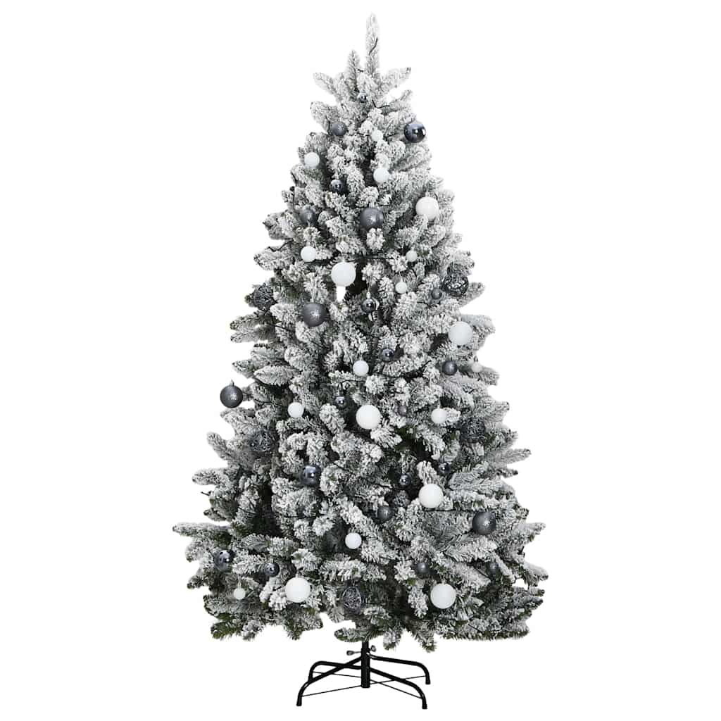 Umjetno božićno drvce 300 LED sa šarkama i kuglicama 180 cm