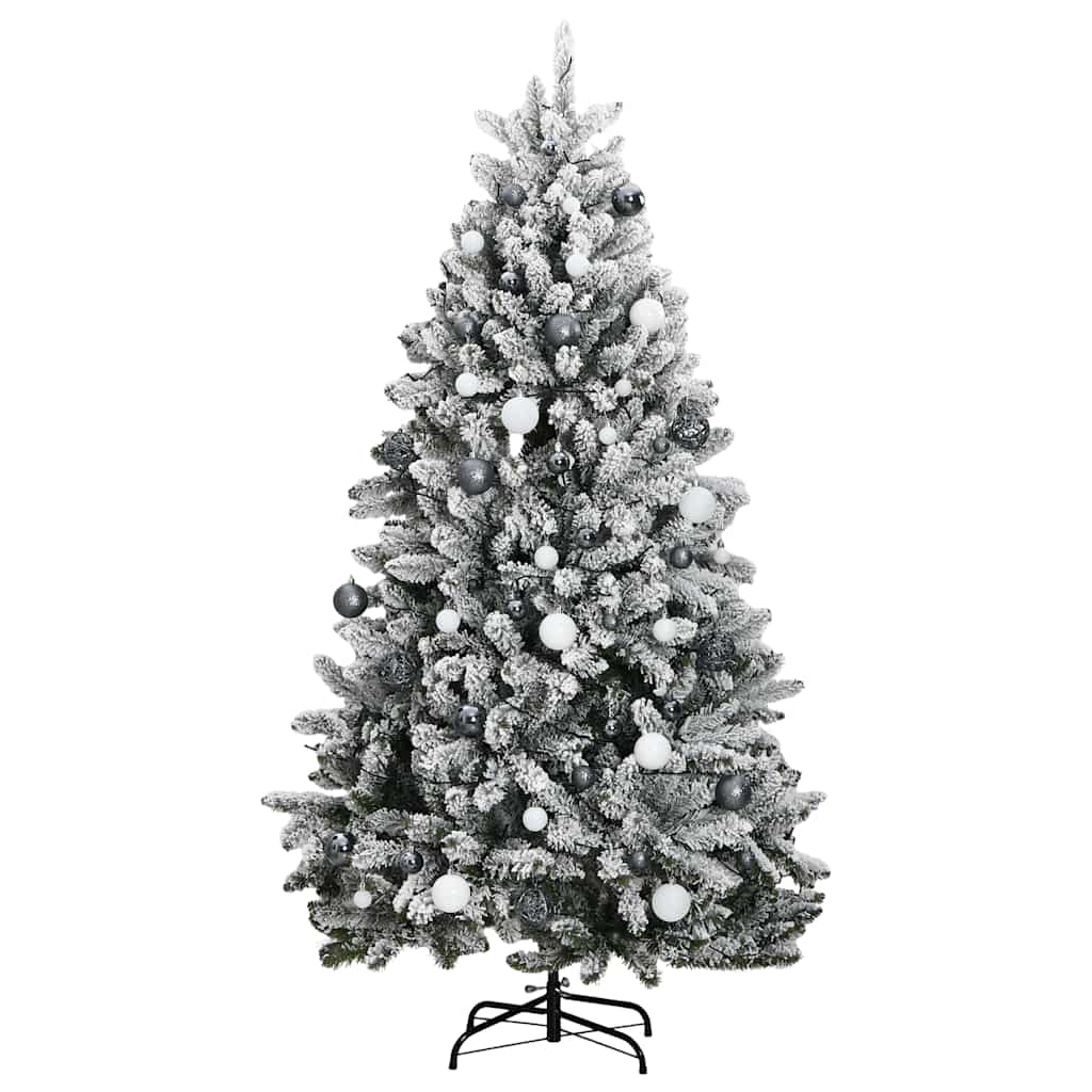 Umjetno božićno drvce 300 LED sa šarkama i kuglicama 210 cm