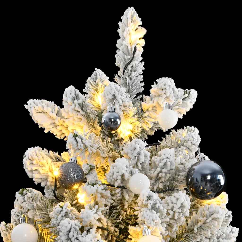 Umjetno božićno drvce 300 LED sa šarkama i kuglicama 240 cm