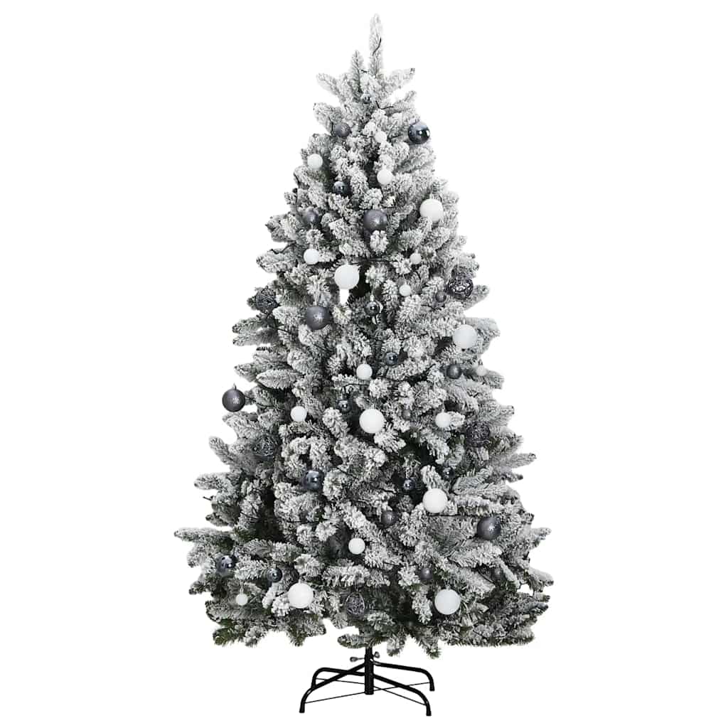 Umjetno božićno drvce 300 LED sa šarkama i kuglicama 240 cm