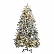 Umjetno božićno drvce 300 LED sa šarkama i kuglicama 270 cm