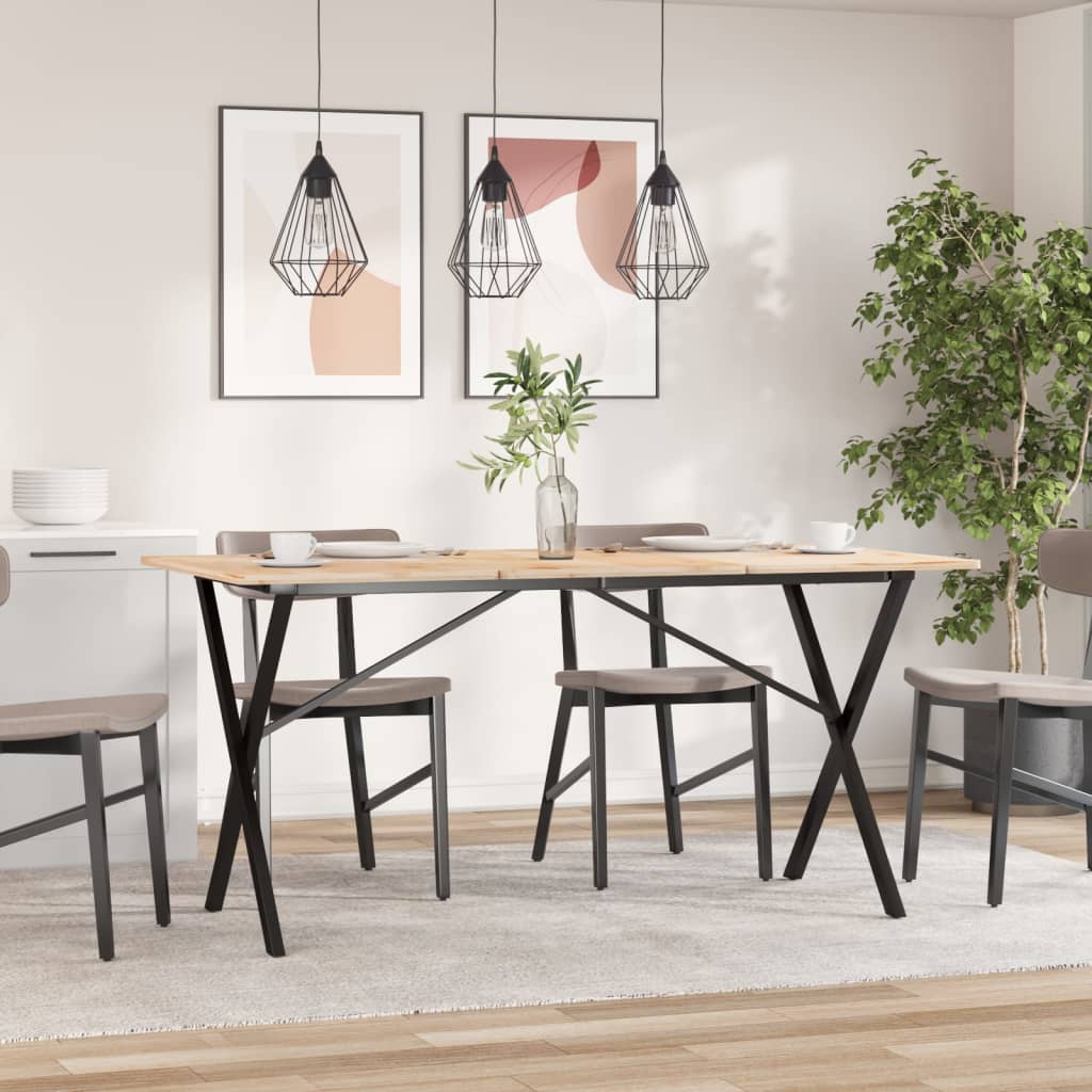 Noge za blagovaonski stol X-oblika 120x60x73cm čelik