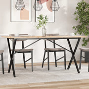 Noge za blagovaonski stol X-oblika 140x60x73cm čelik