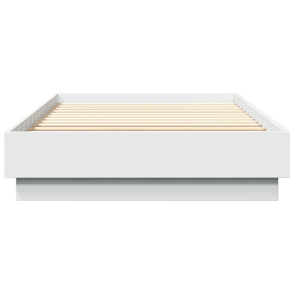 Okvir za krevet s LED svjetlima bijeli 100 x 200 cm