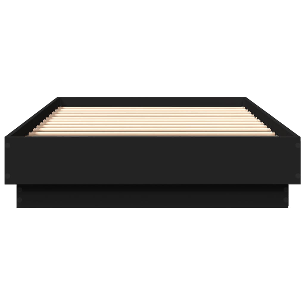 Okvir za krevet s LED svjetlima crni 100 x 200 cm
