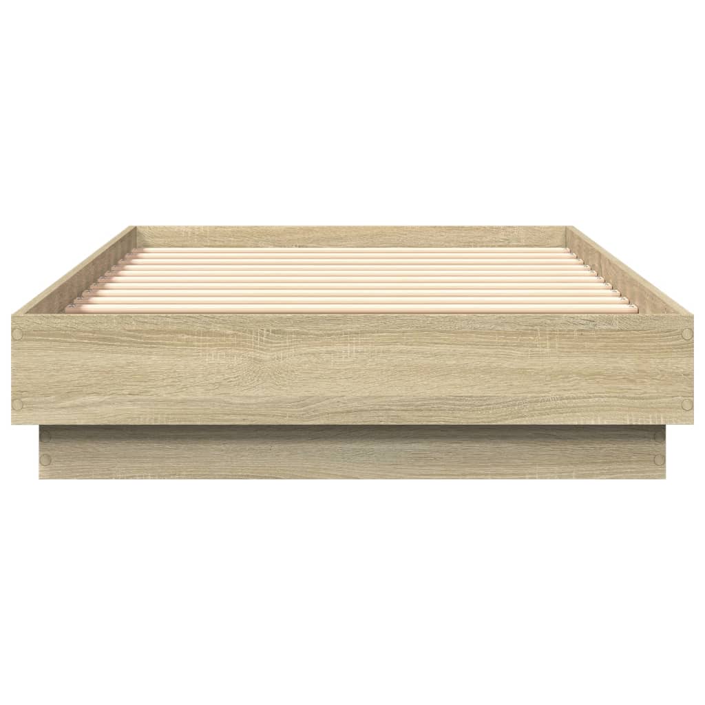 Okvir kreveta s LED svjetlima boja hrasta sonome 90 x 190 cm