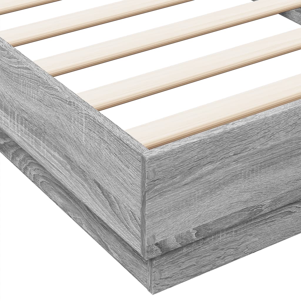 Okvir za krevet boja hrasta 100x200 cm od konstruiranog drva