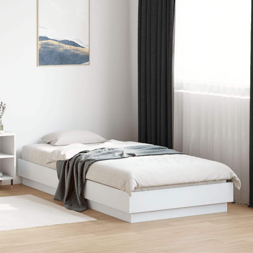 Okvir za krevet bijeli 90x200 cm konstruirano drvo