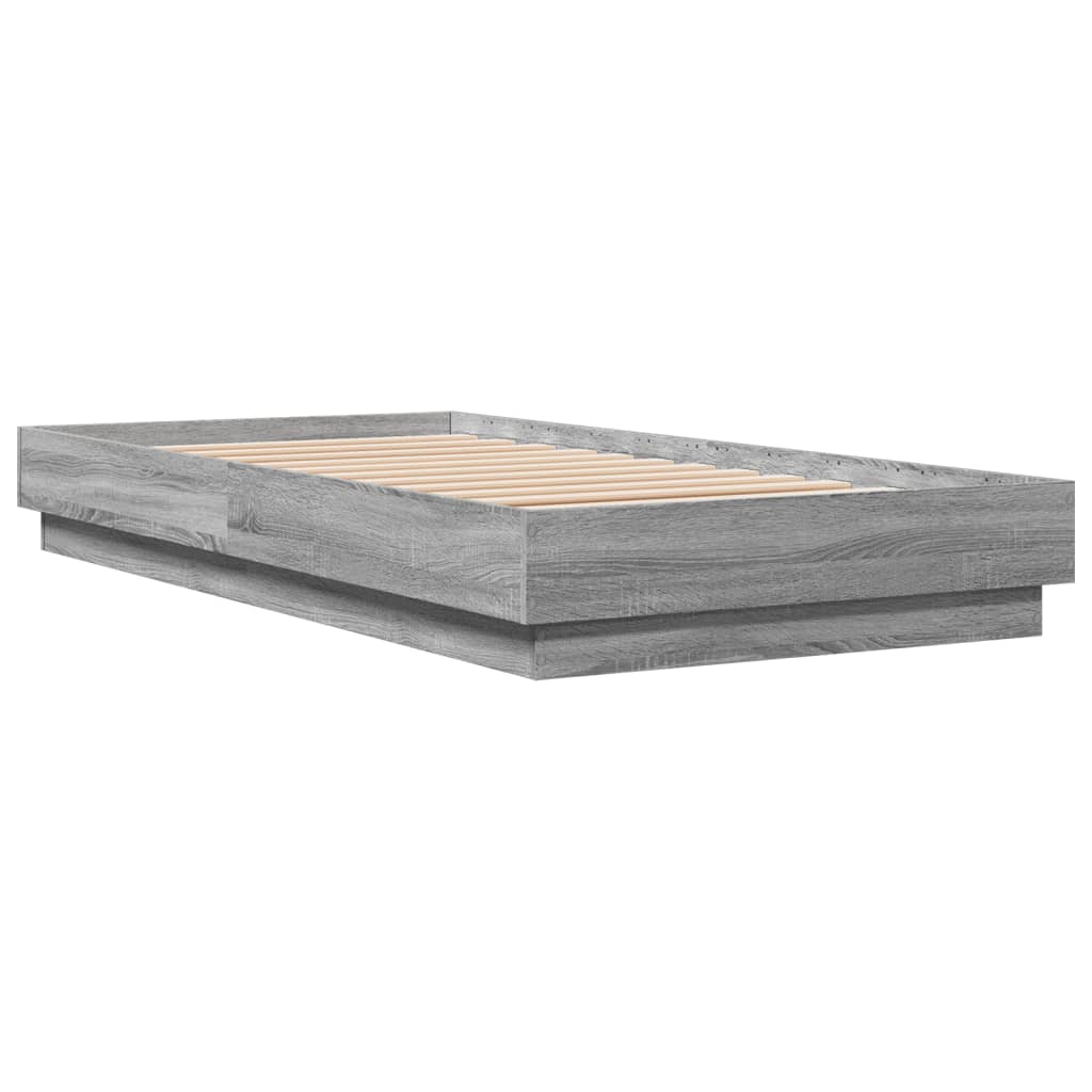Okvir za krevet boja hrasta 75 x 190 cm od konstruiranog drva