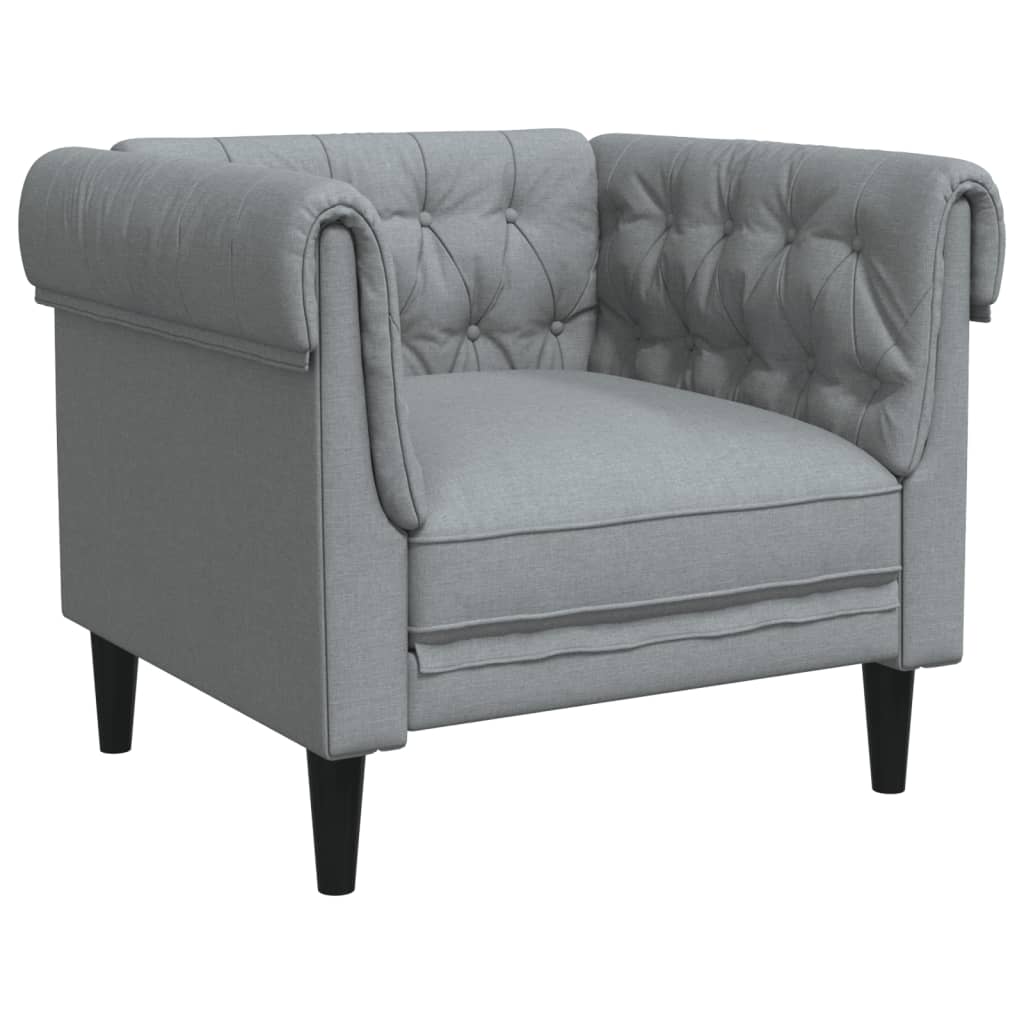3-dijelni set sofa svjetlosivi od tkanine