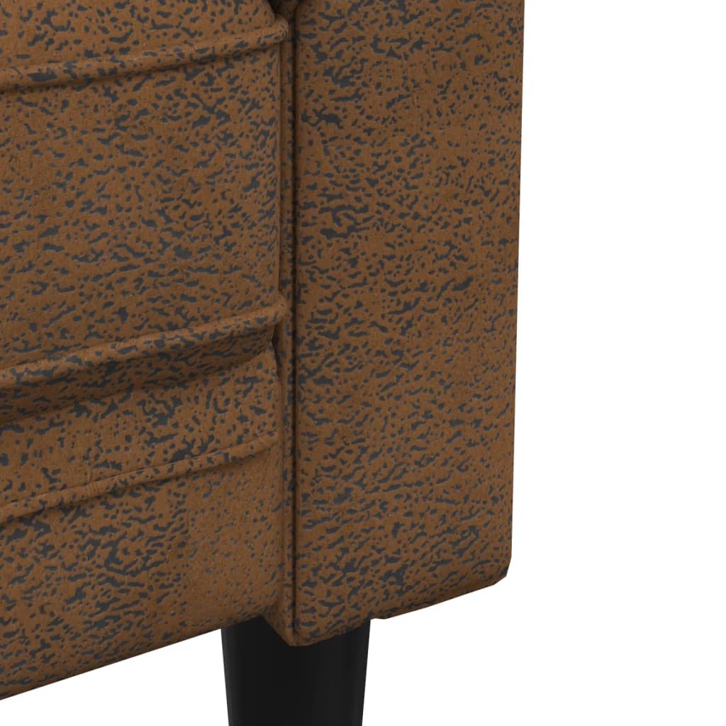 3-dijelni set sofa smeđi od tkanine