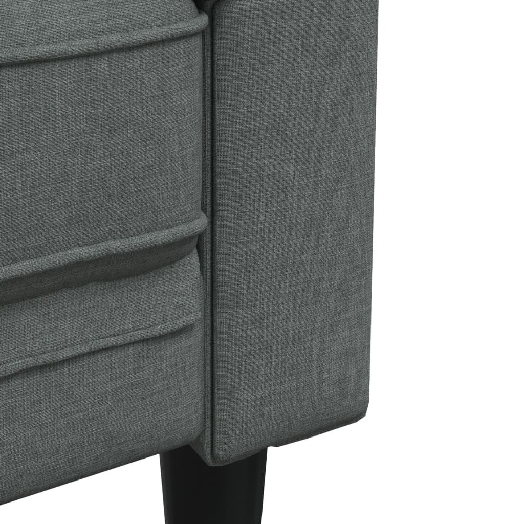 2-dijelni set sofa tamnosivi od tkanine