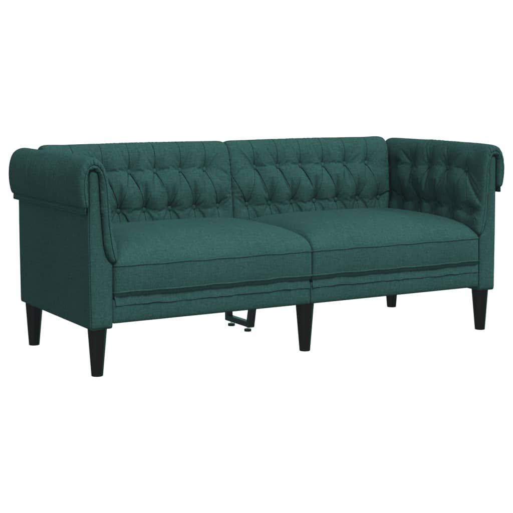 2-dijelni set sofa tamnozeleni od tkanine
