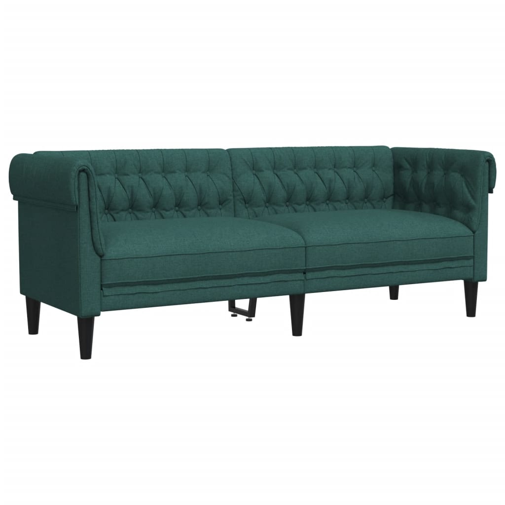 2-dijelni set sofa tamnozeleni od tkanine