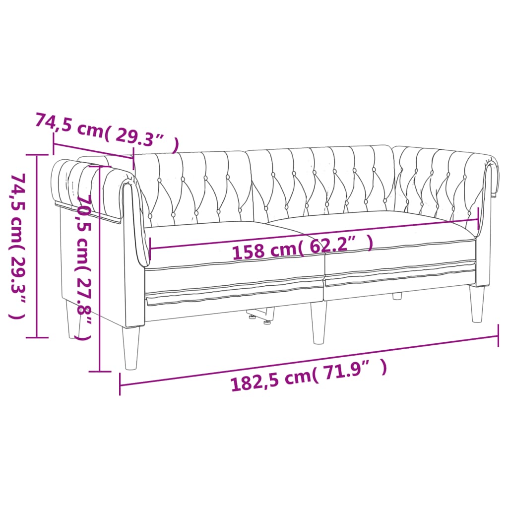 2-dijelni set sofa tamnozeleni od tkanine