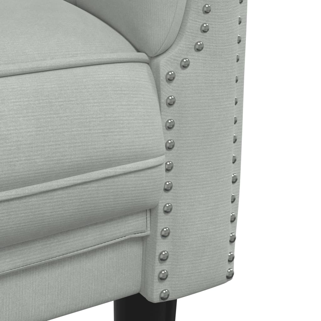 2-dijelni set sofa svjetlosivi baršunasti