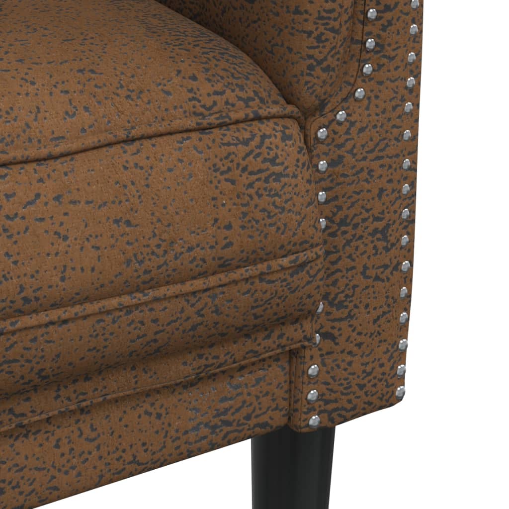 2-dijelni set sofa smeđi baršunasti