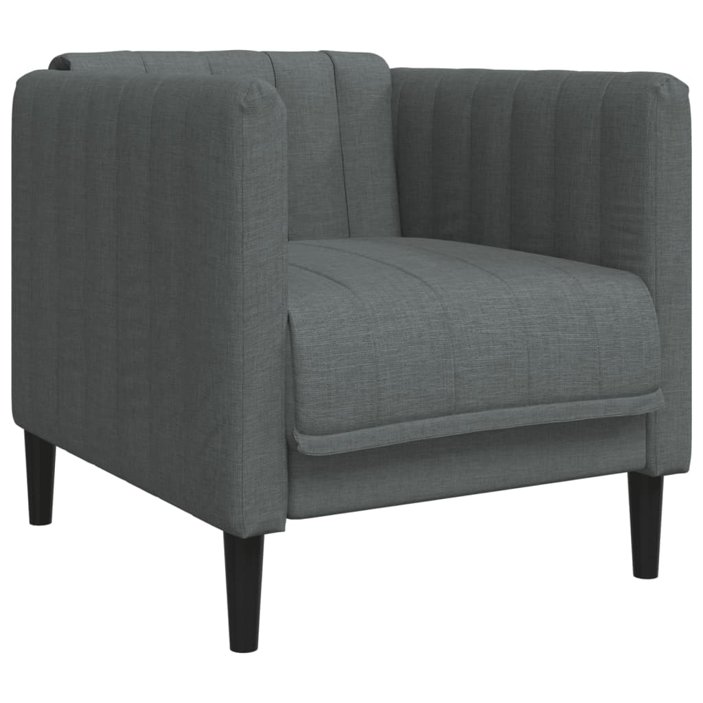 3-dijelni set sofa tamnosivi od tkanine