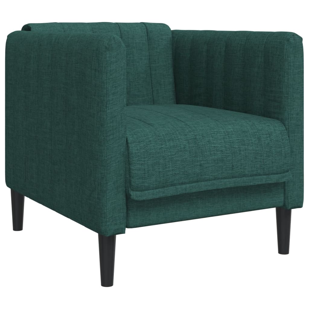 3-dijelni set sofa tamnozeleni od tkanine