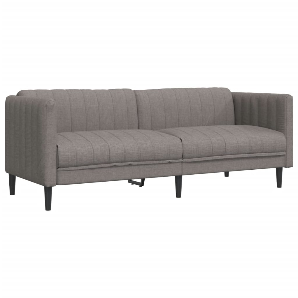 3-dijelni set sofa smeđesivi od tkanine