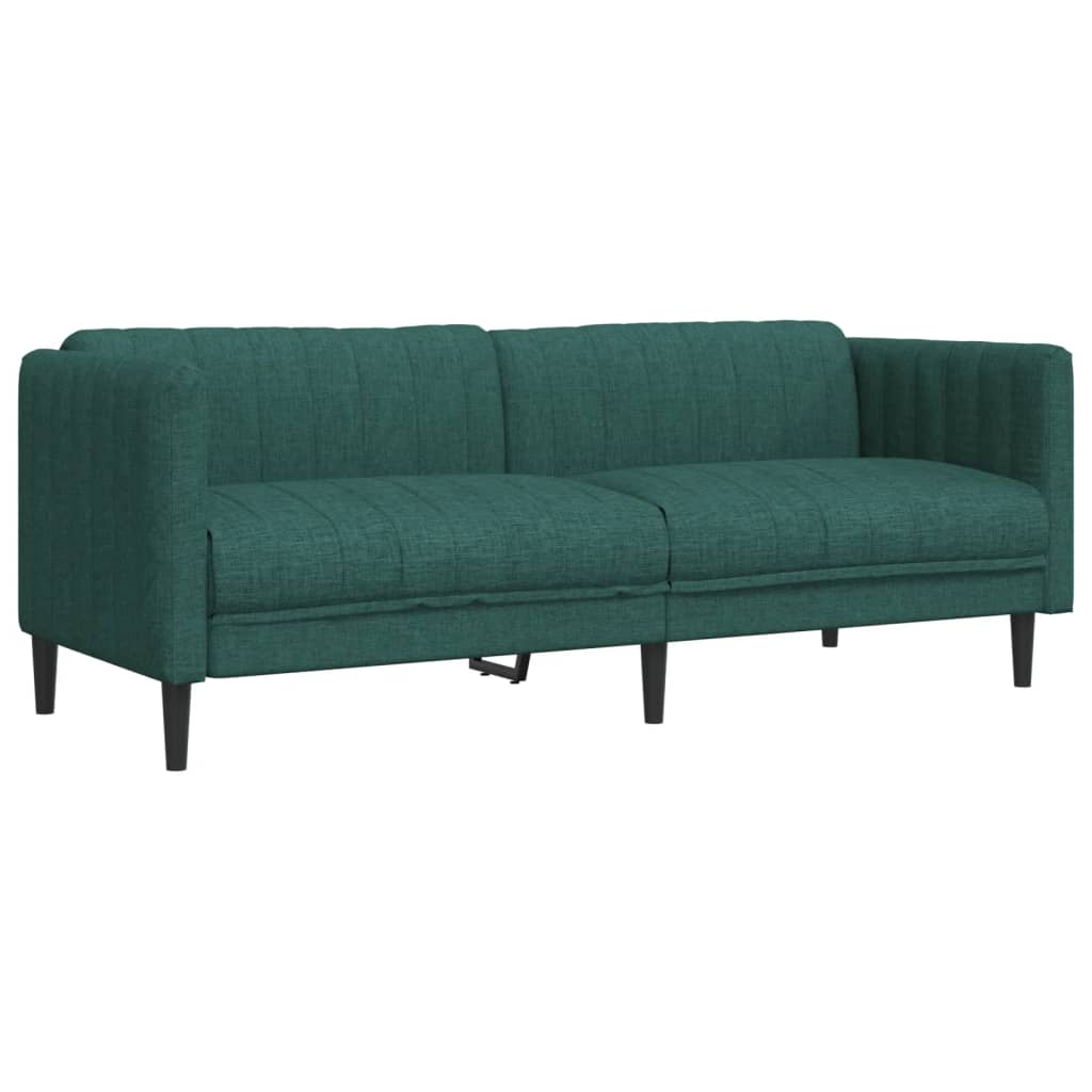 2-dijelni set sofa tamnozeleni od tkanine