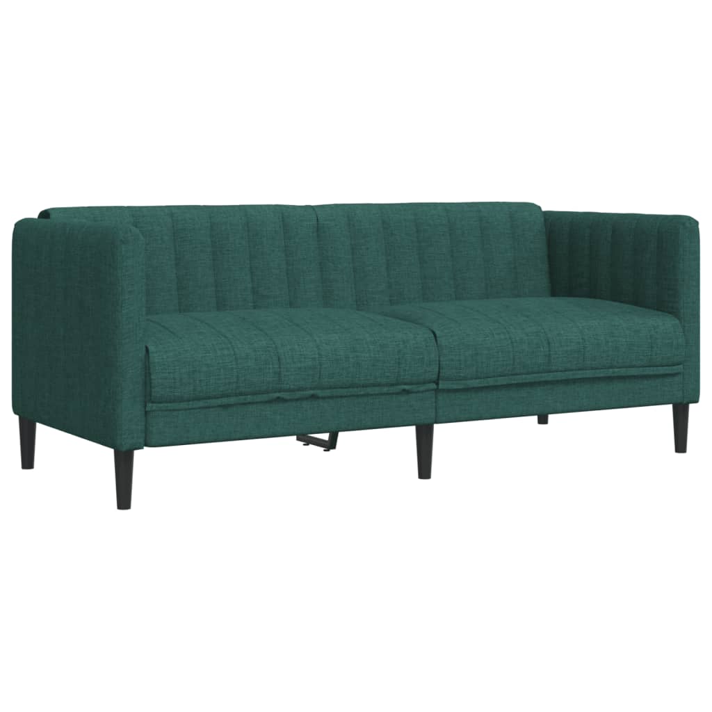 2-dijelni set sofa tamnozeleni od tkanine