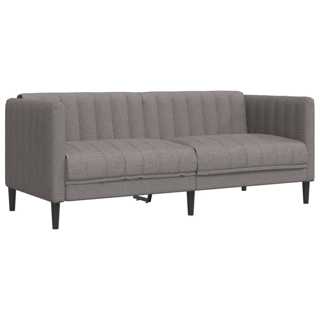 2-dijelni set sofa smeđesivi od tkanine