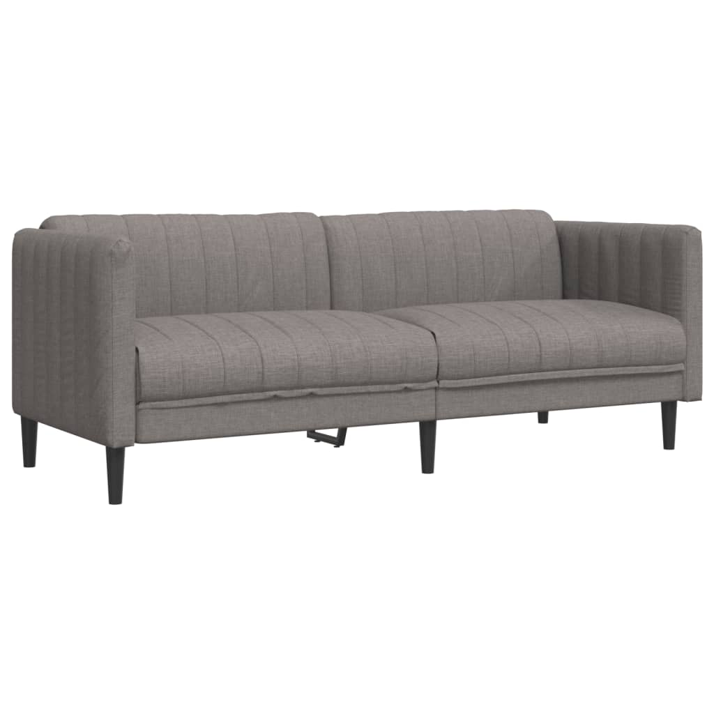 2-dijelni set sofa smeđesivi od tkanine