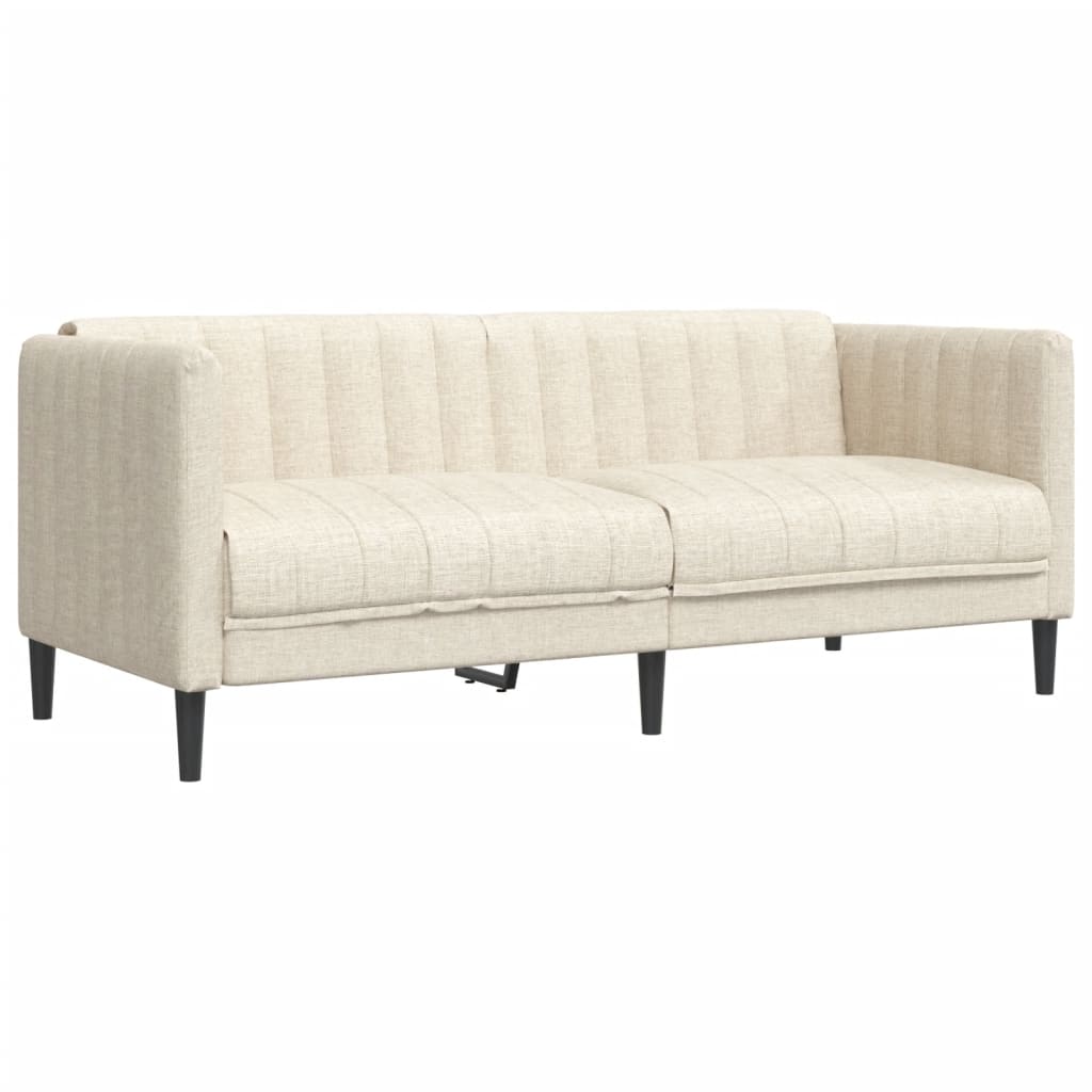 2-dijelni set sofa krem od tkanine