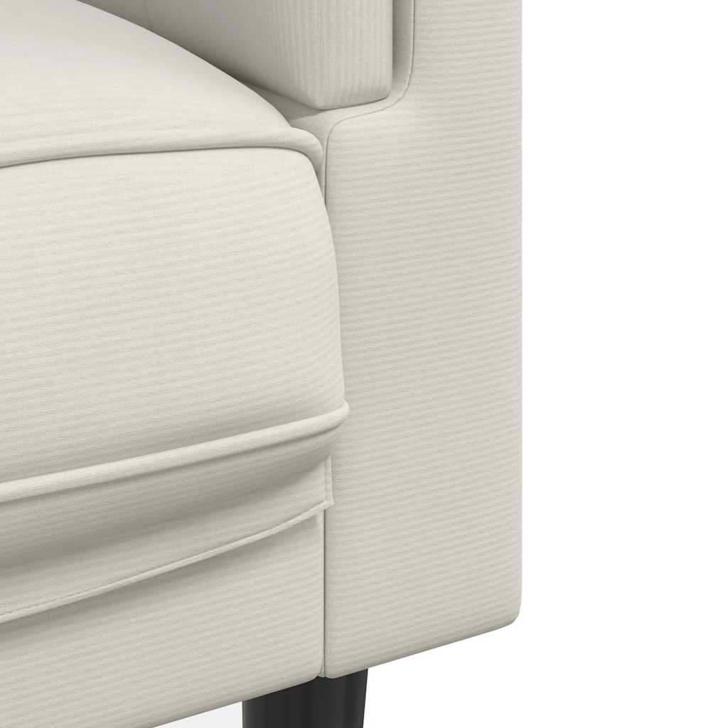 3-dijelni set sofa s jastucima krem baršunasti