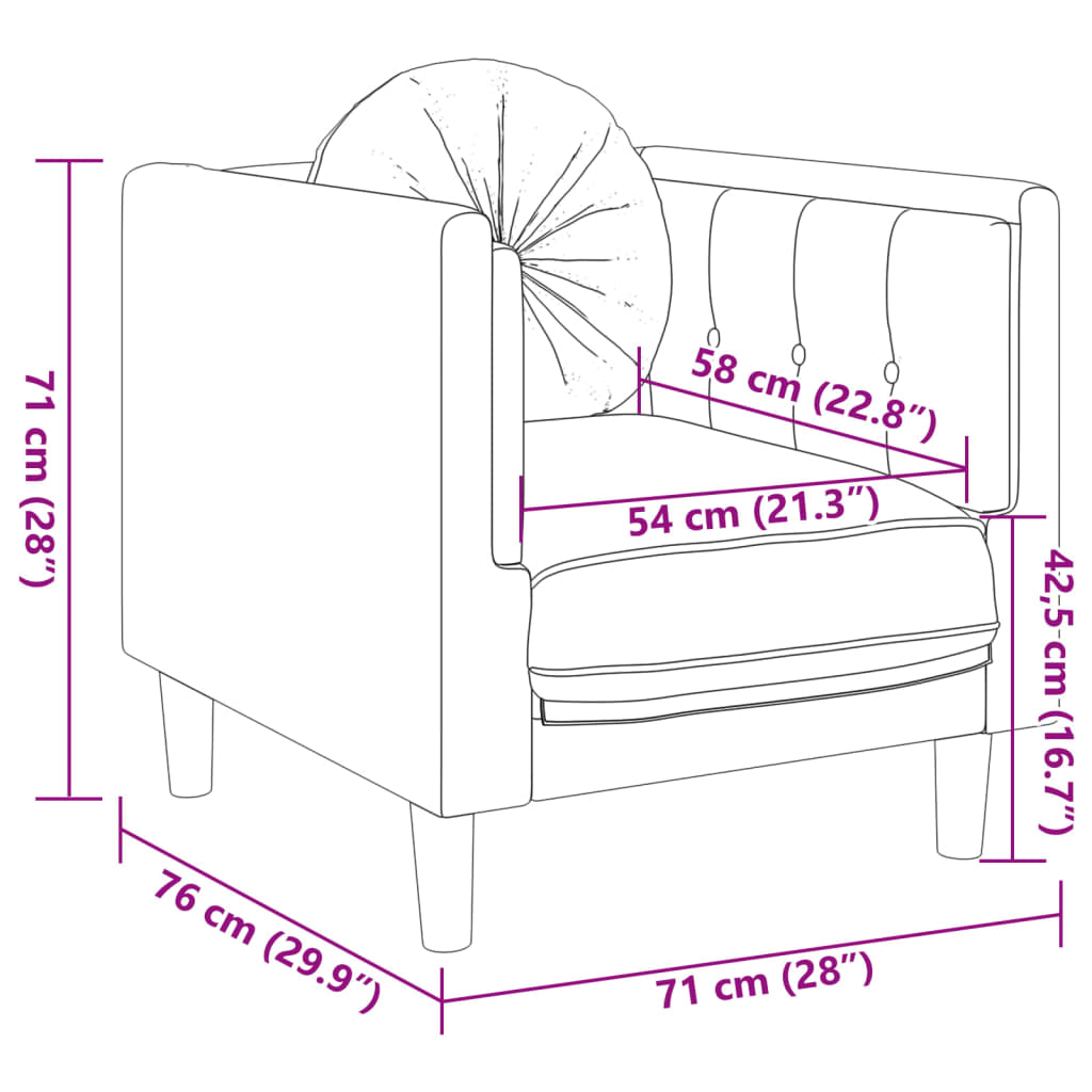 3-dijelni set sofa s jastucima smeđi baršunasti