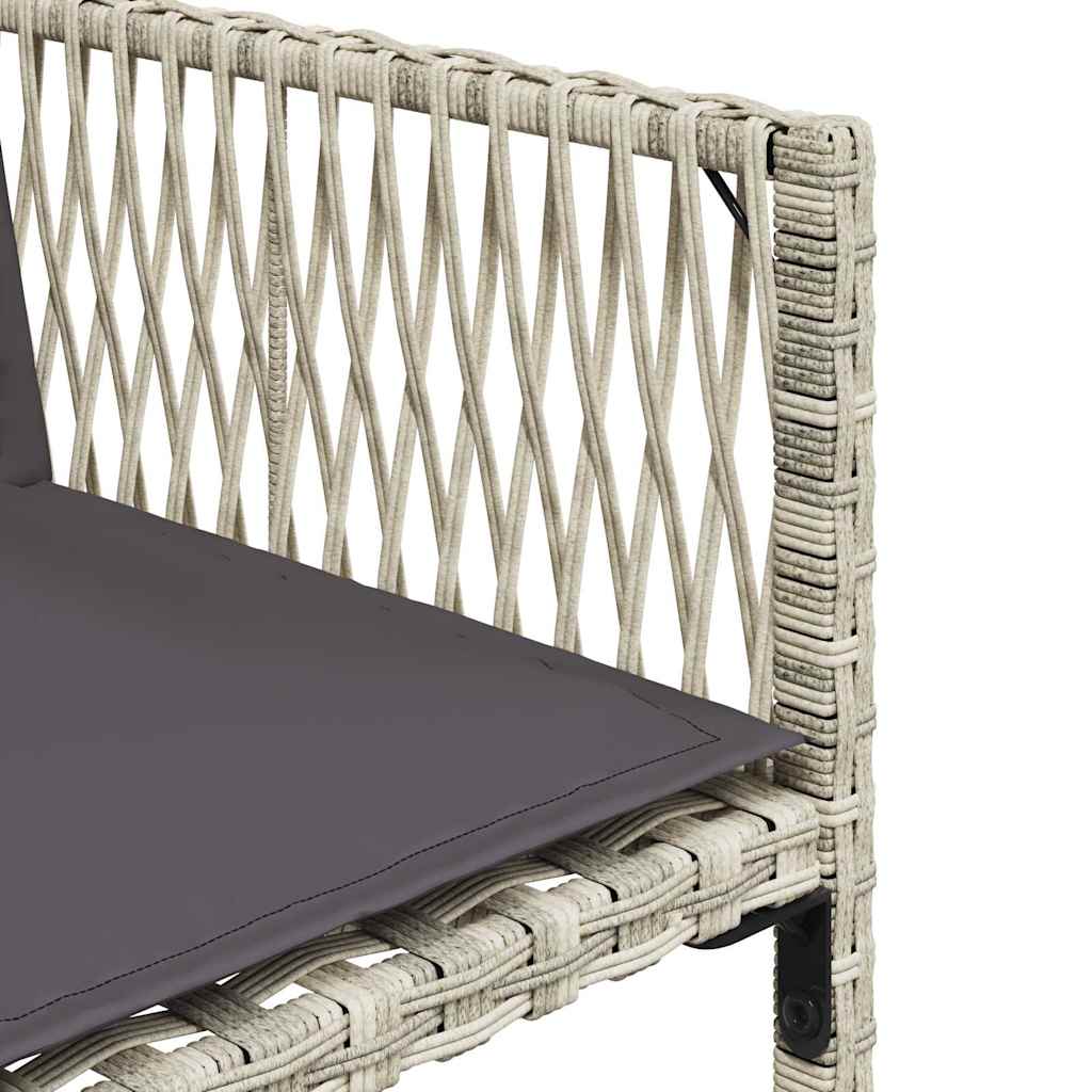 9-dijelni vrtni blagovaonski set od poliratana s jastucima sivi