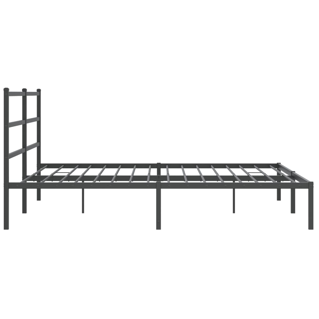 Metalni okvir za krevet s uzglavljem crni 183x213 cm