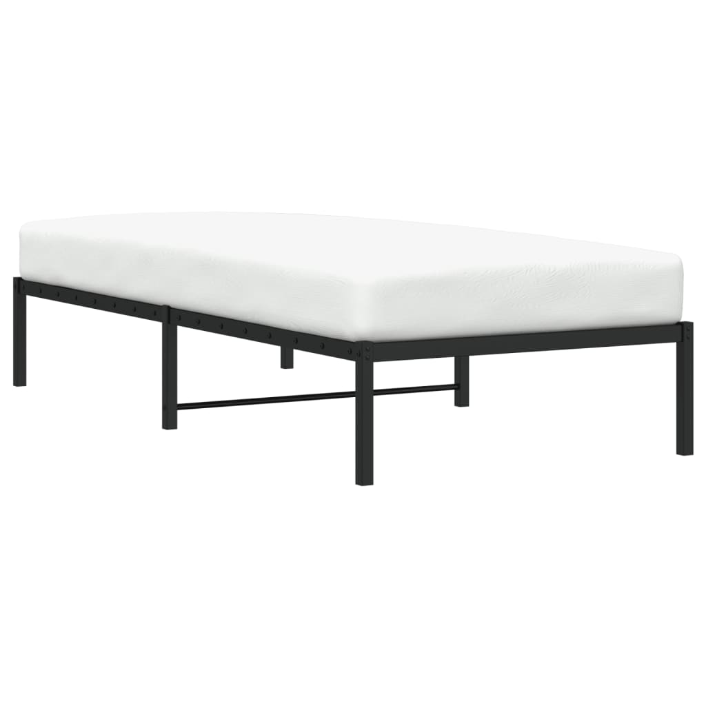 Metalni okvir za krevet crni 90 x 190 cm