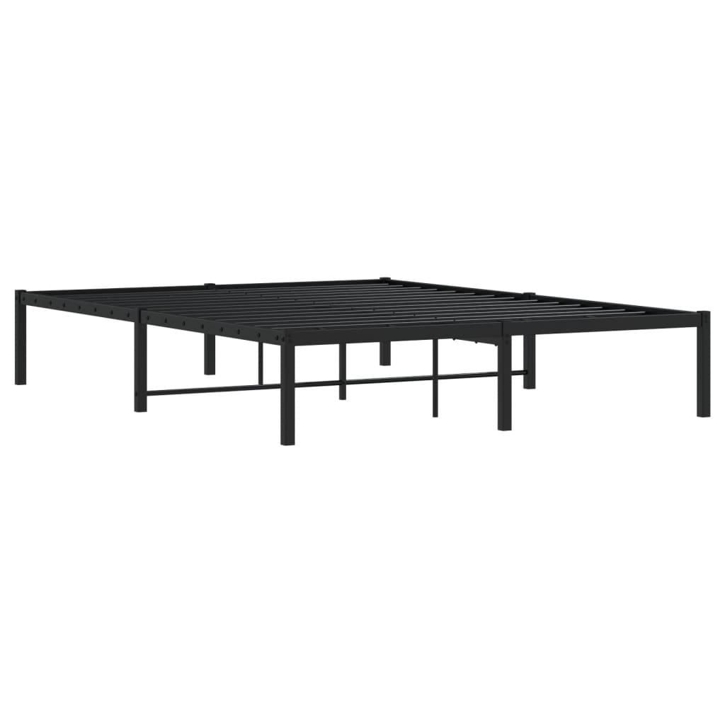 Metalni okvir za krevet crni 135x190 cm