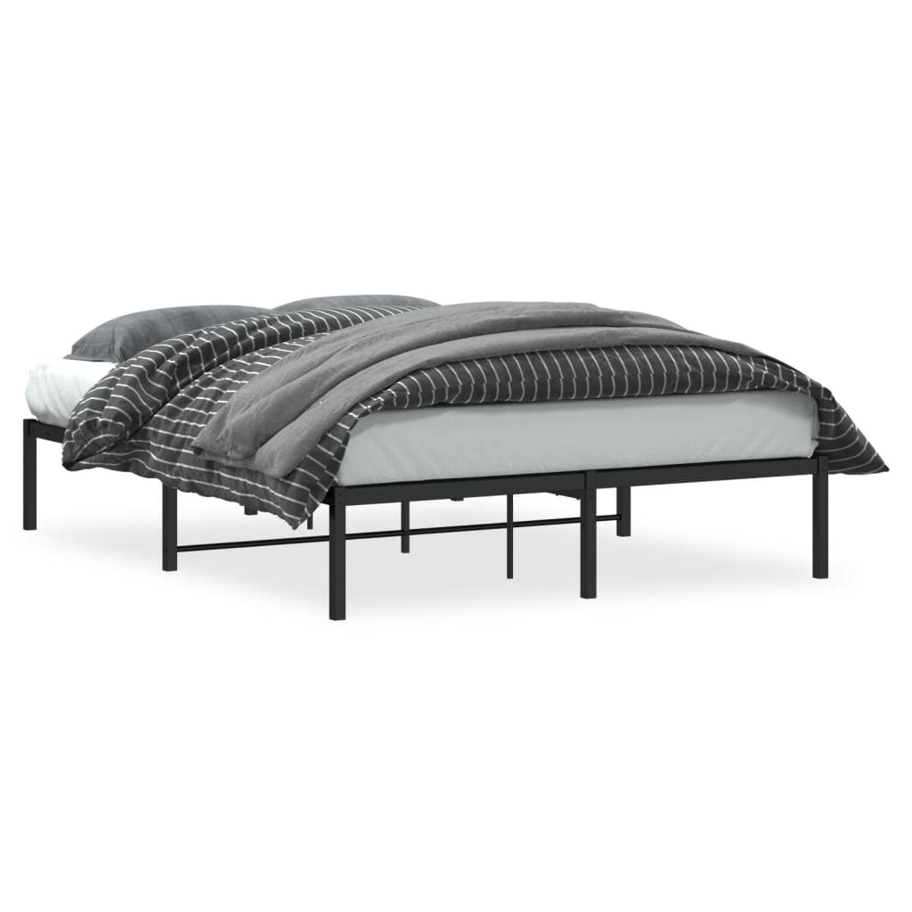 Metalni okvir za krevet crni 140x200 cm
