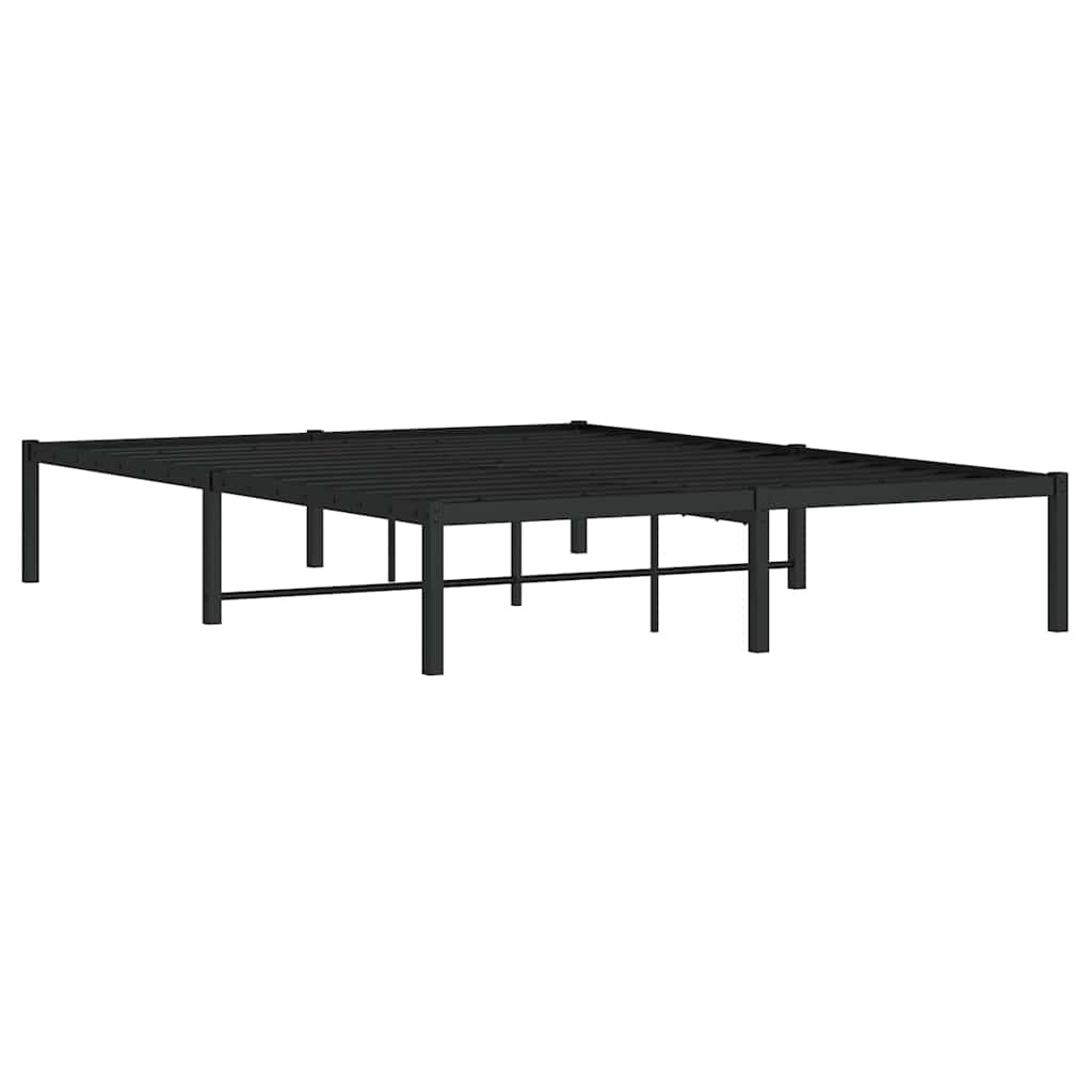 Metalni okvir za krevet crni 140x200 cm
