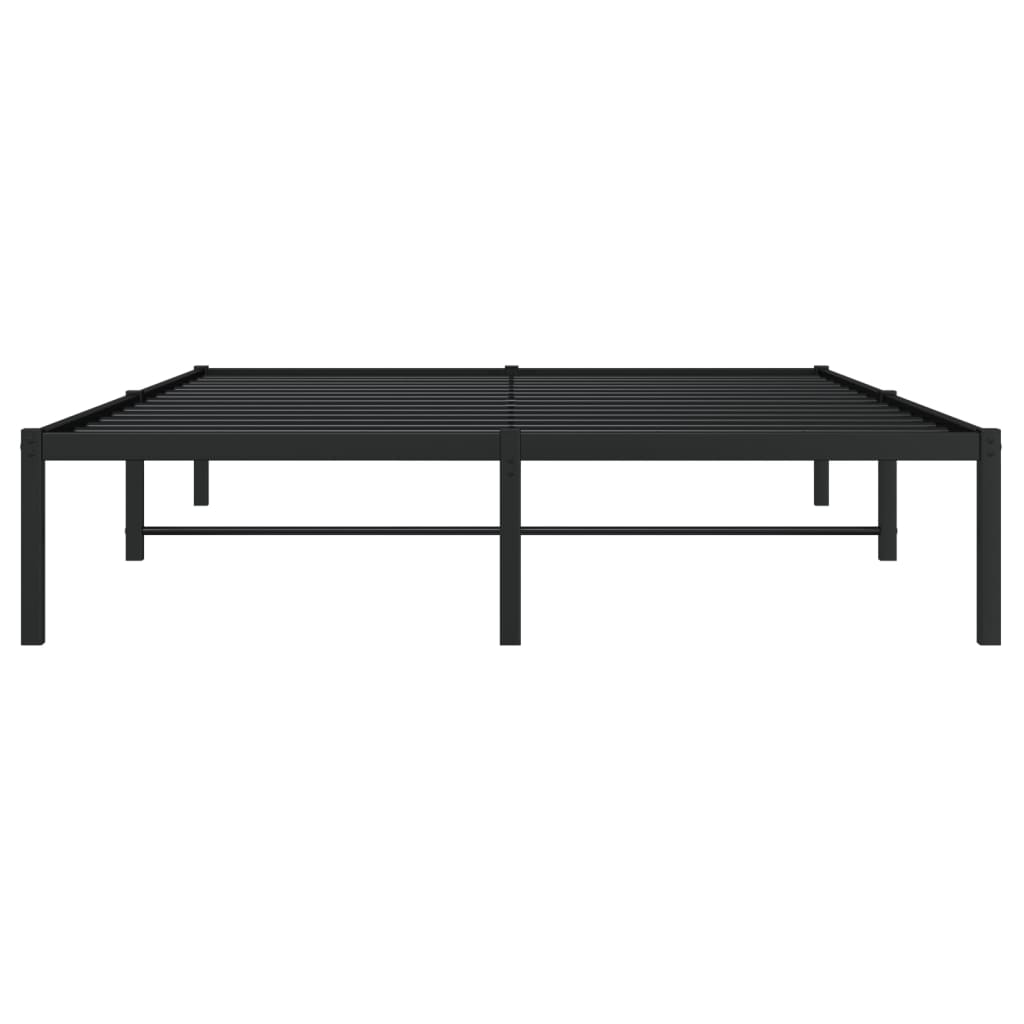 Metalni okvir za krevet crni 140x200 cm
