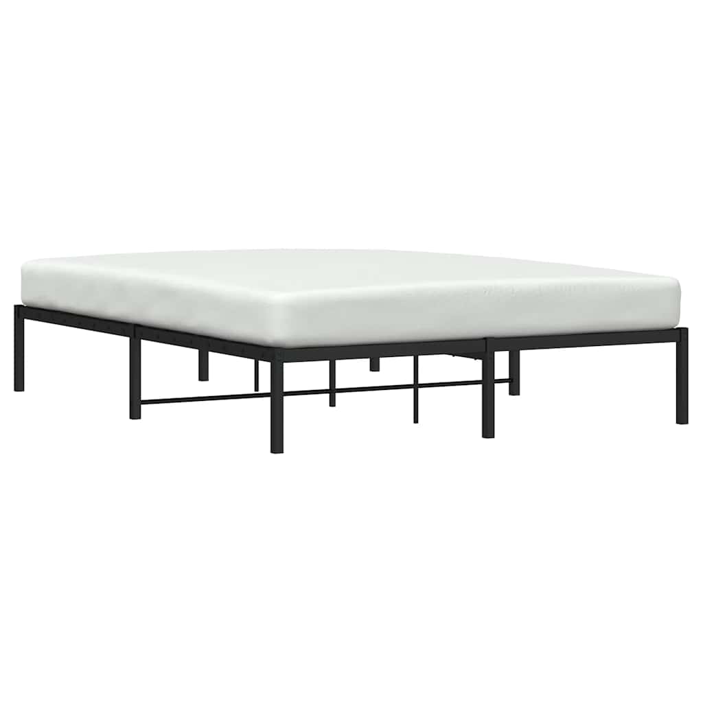 Metalni okvir za krevet crni 160x200 cm